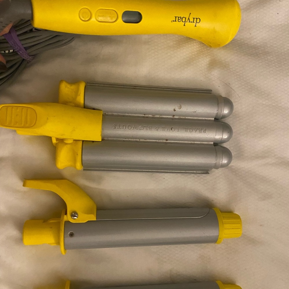 Drybar Yellow and Silver Styling Tool Set